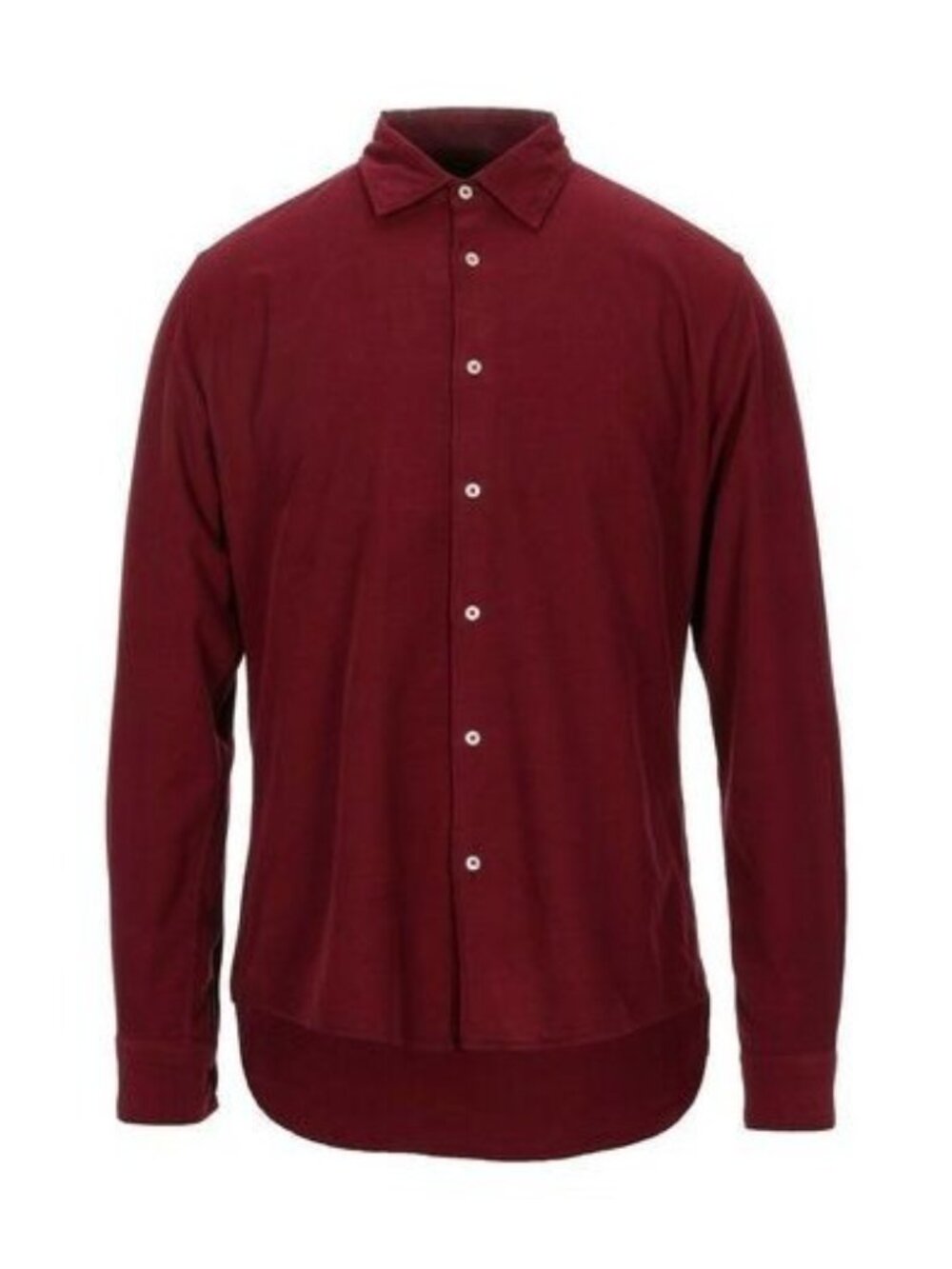 Altea Men Solid Button Front 100% Cotton Casual Shirt Dark Red Size S MSRP $275